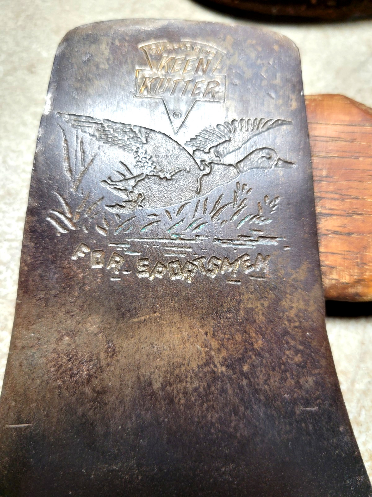 Vintage Shapleigh’s Keen Kutter axe Hatchet Embossed Duck For sportsmen Rare