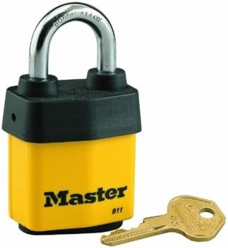 Master Lock 911DPF Heavy Duty Outdoor Padlock with Key, 1 Pack