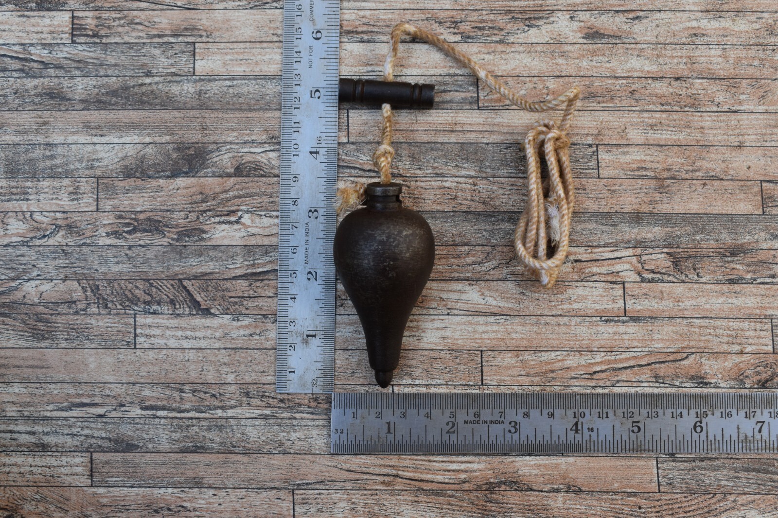Vintage Iron Leveling Plumb Bob Tool Collectible Table Decor Plumb Bob Tool 13oz