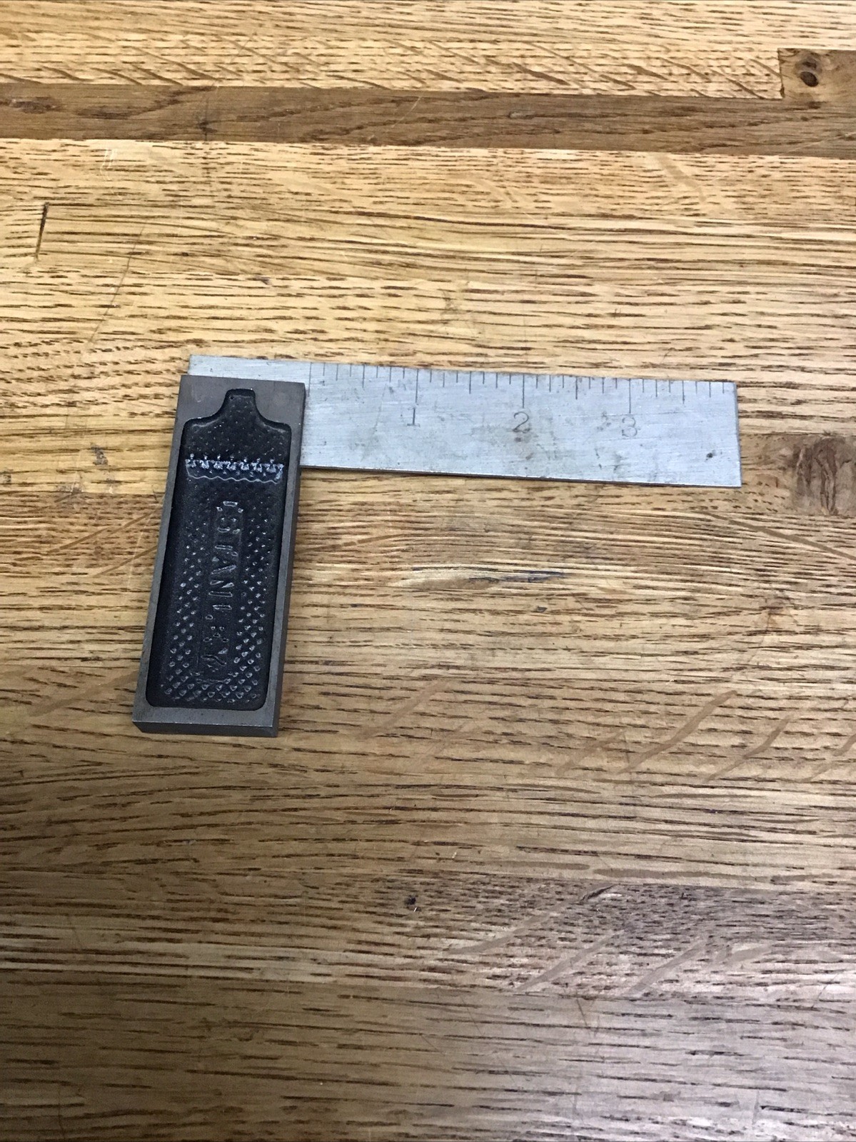 Vintage Stanley No.12 All Metal Try Square 4” Rare Size USA