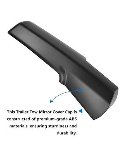 Driver Left Trailer Tow Mirror Cover Black ABS for Dodge RAM 1500 2500 3500 2014