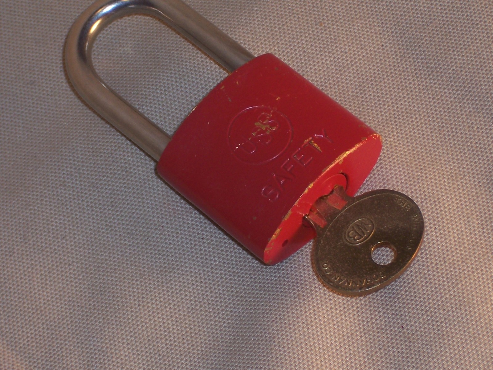 Wilson Bohannan WB Brass Padlock w/ USS U.S. Steel