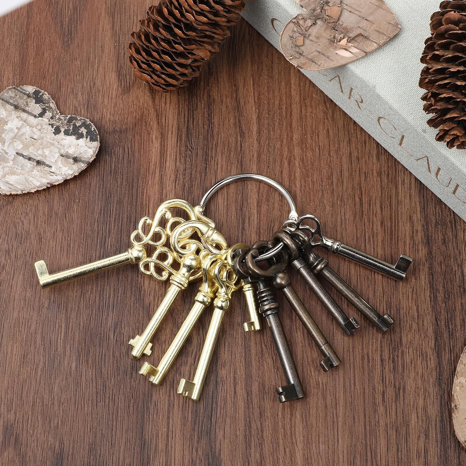 Key Set, 10 Pcs Keys Hollow Universal Key Replacement for Antique Dresser and…