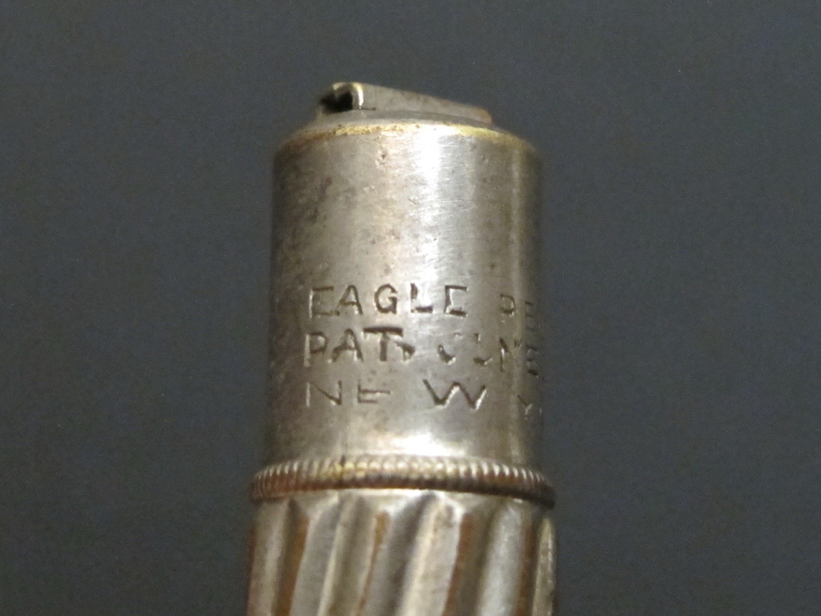 1883 “EAGLE PENCIL CO.” Gravity Pencil sharpener Packet Knife Antique Rare Tool