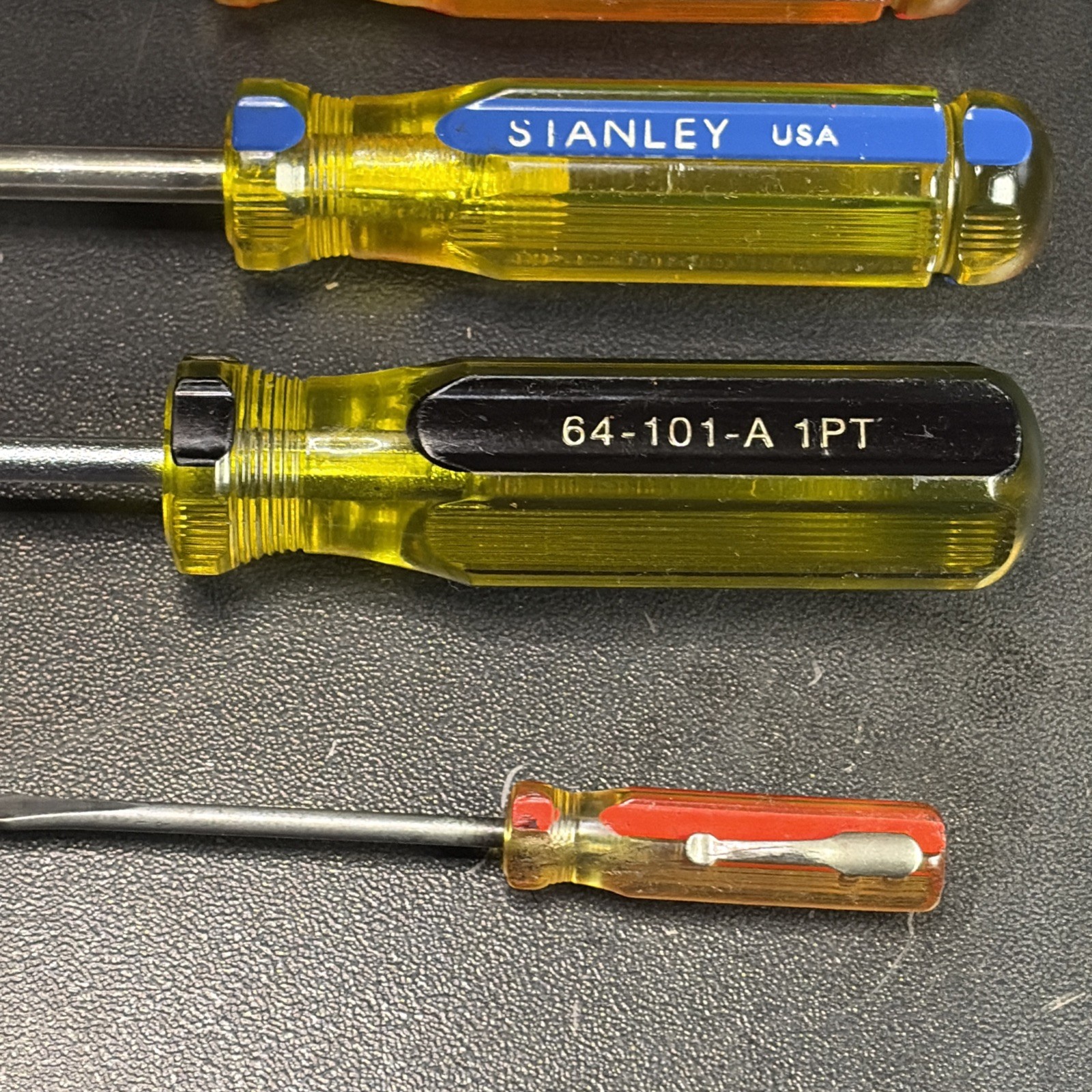 Vintage 6 Stanley Drivers Small Pocket Clip Flat Head 100 Plus Torx Made In USA!