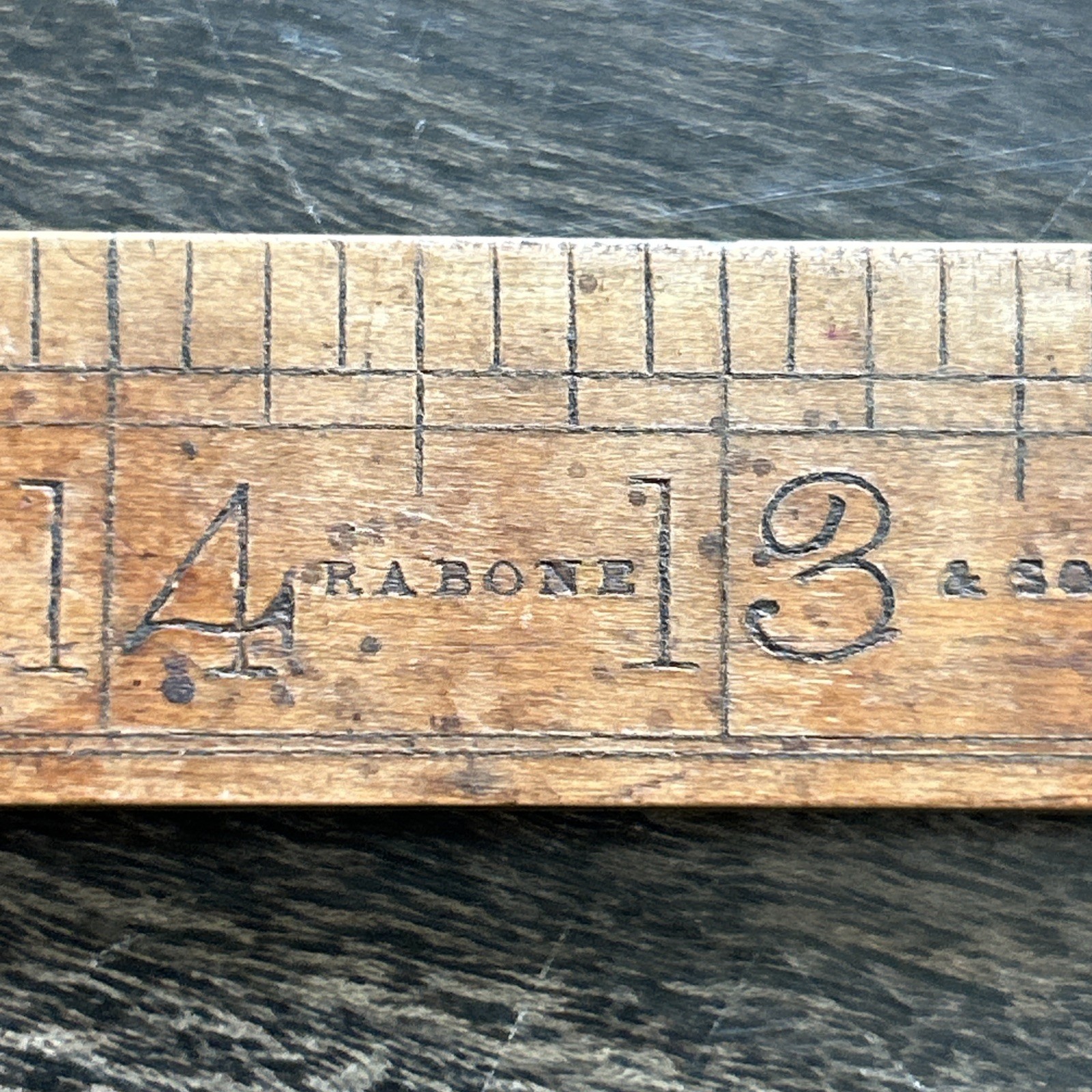 Beautiful Vintage John Ravine & Son Warren Box Wood & Brass Carpenter Square