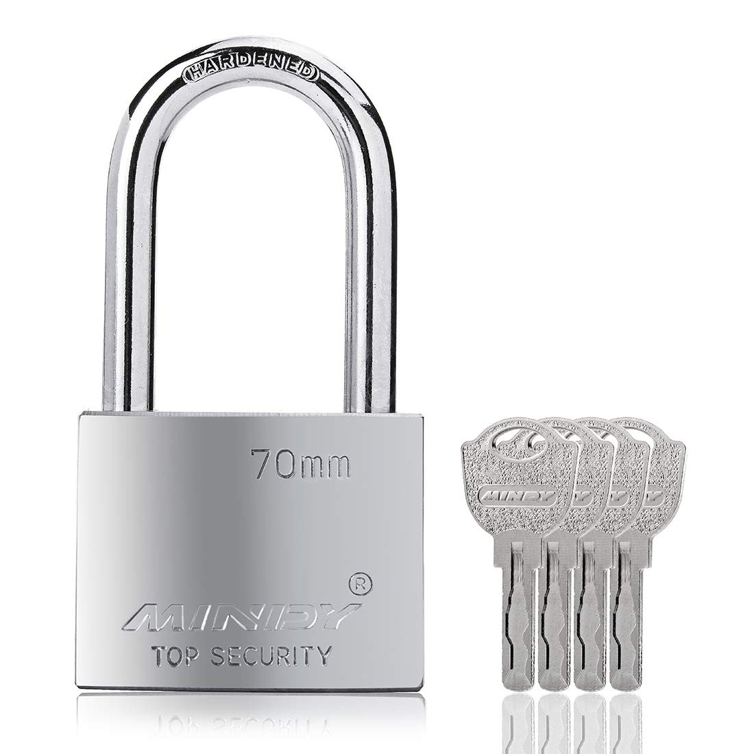 70mm Long Shackle Padlocks for Outdoor Use All Weather Resistant, Alloy Steel…