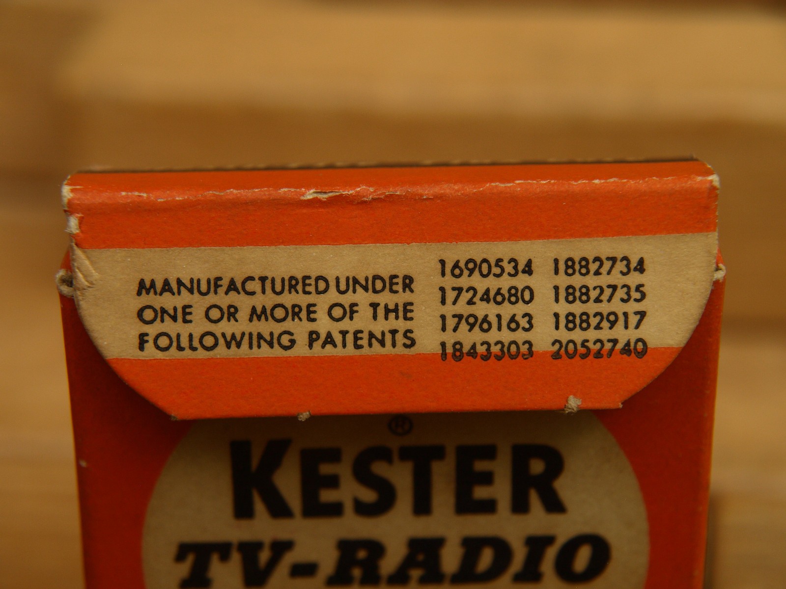 Kester TV-Radio Solder Fast Acting “Resin-Five” Flux Core Post-1959 and Pre-1967