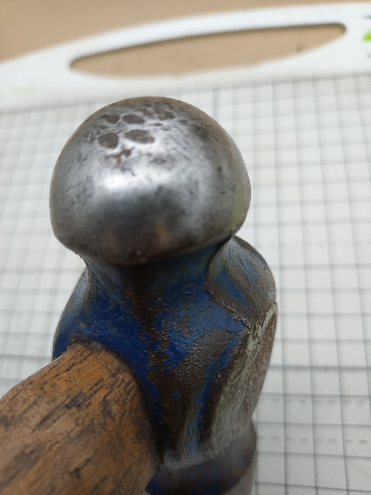 Vintage Whitehouse NCB Ball Pein Peen Hammer 1Kg 52g 910g Head No.2 J42 Engineer