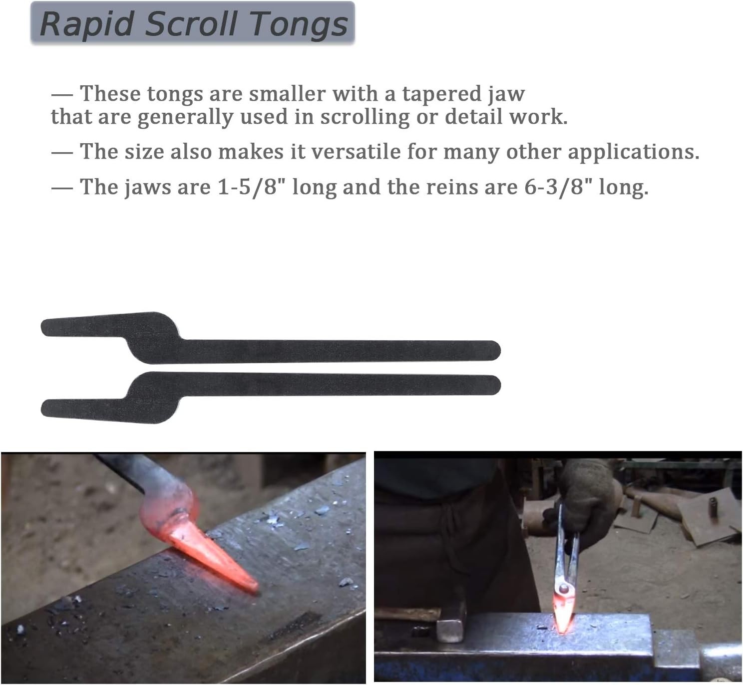 DIY Rapid Tongs Bundle Set – Blacksmith Five Types of Tongs Bundle Set Comes wit