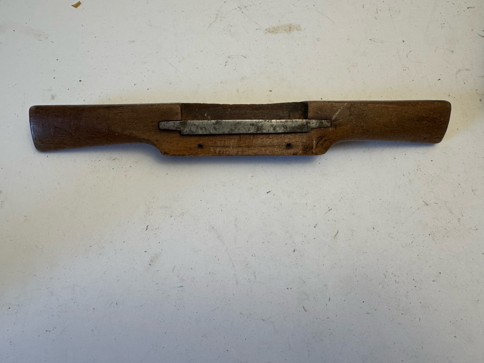 Antique Wooden Handle Spokeshave Spoke Shave Draw Knife – 11-1/8″ Long