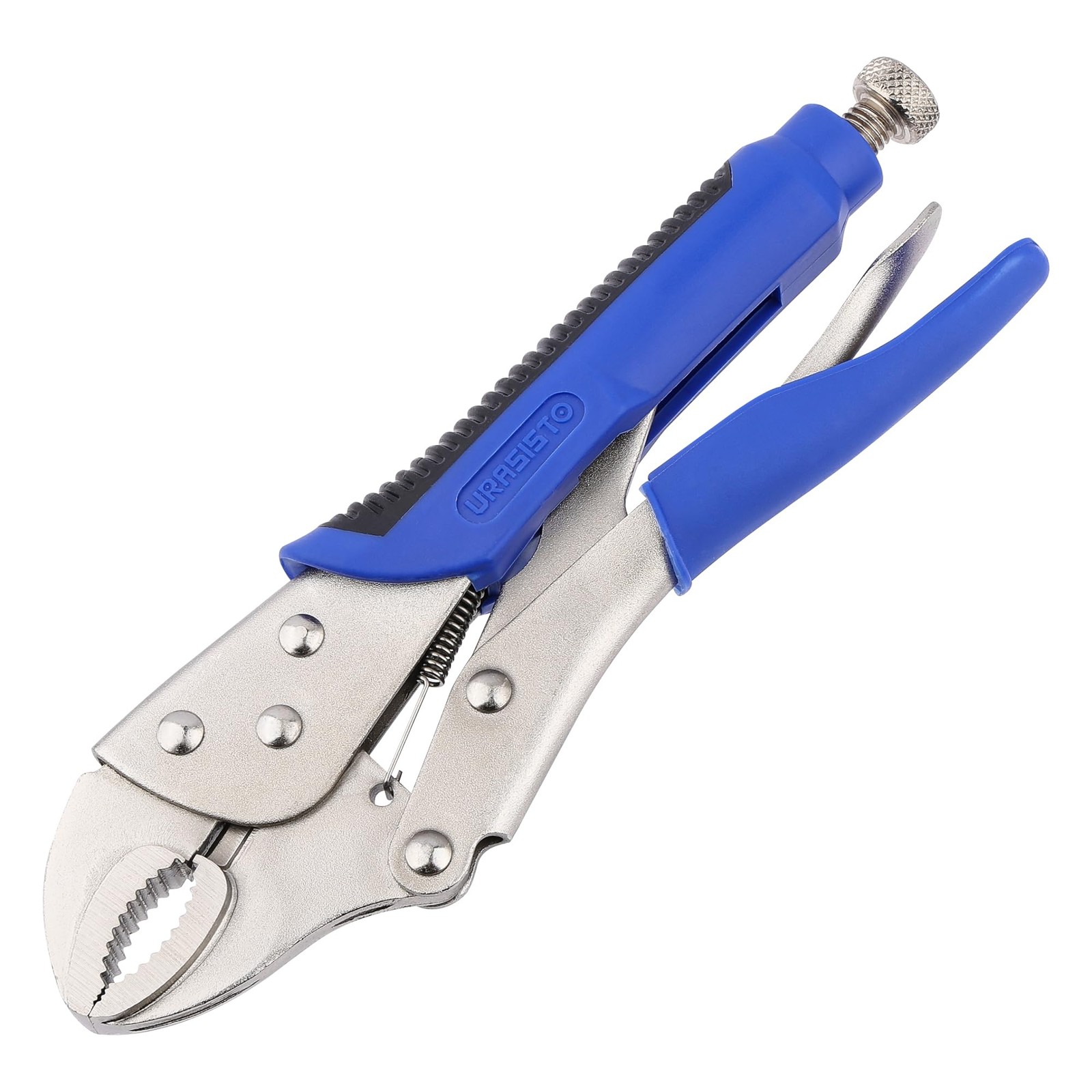 URASISTO 10-Inch Locking Pliers, Premium Alloy Silver