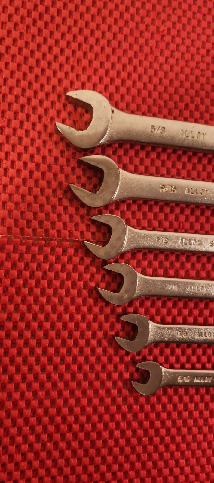 6 HUSKY SAE COMBINATION WRENCHES, MADE IN THE U.S.A., 12 POINTS, 5/16 – 5/8