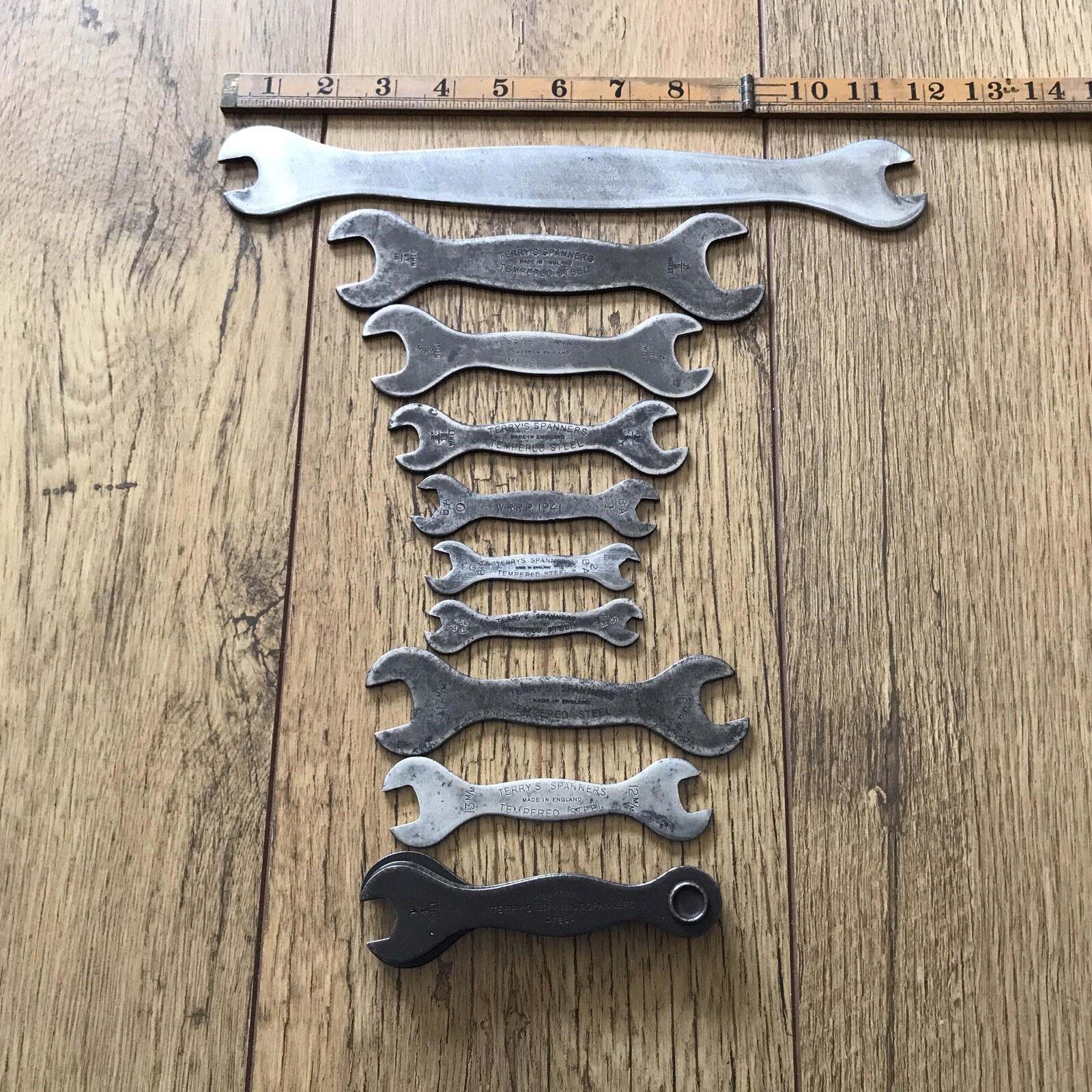 10 Vintage Terry’s Etc Spanner’s Whitworth And Metric.