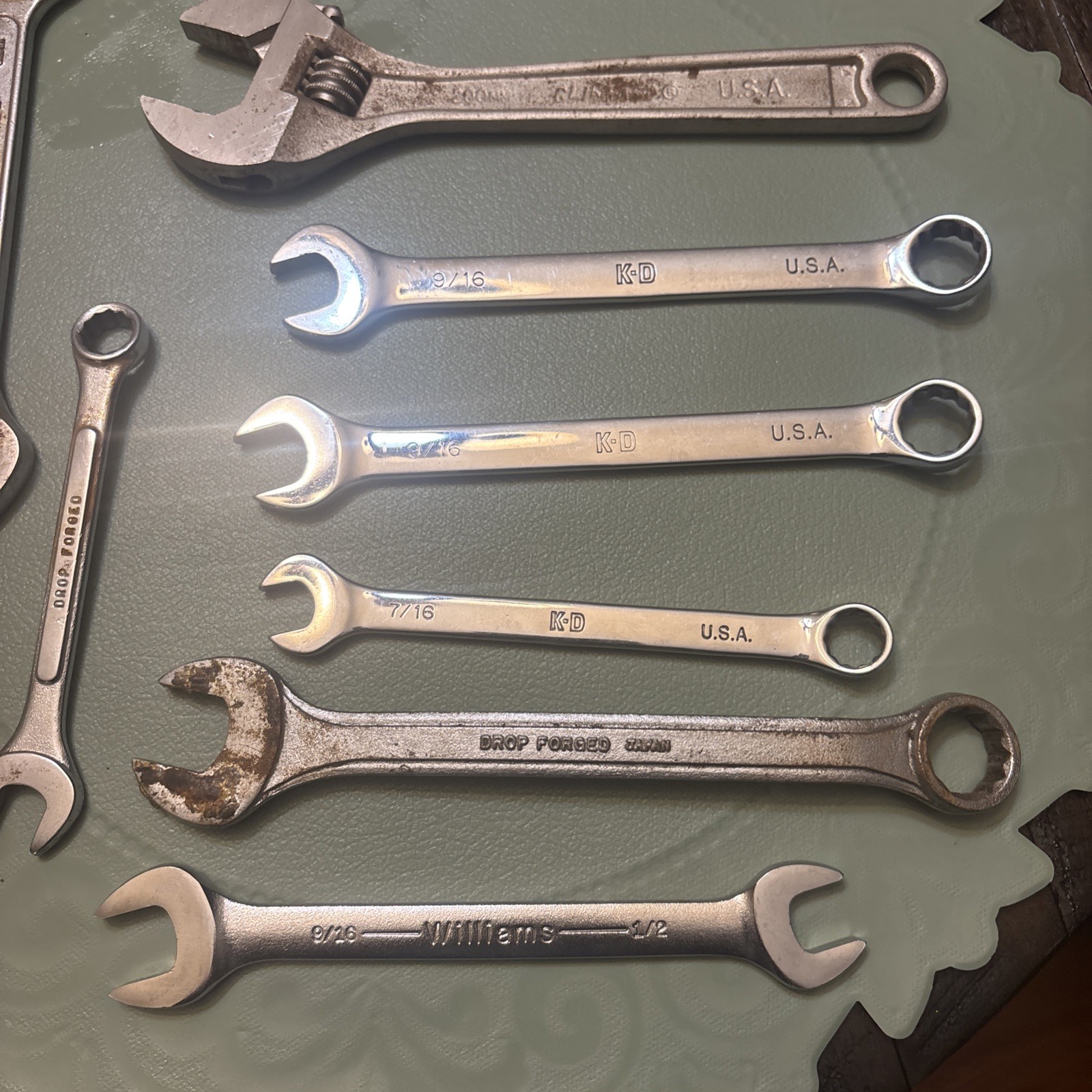 Vtg 10 Piece Mixed Lot Tool Wrench Mercedes Matador K D Chrome Proto Daie USA