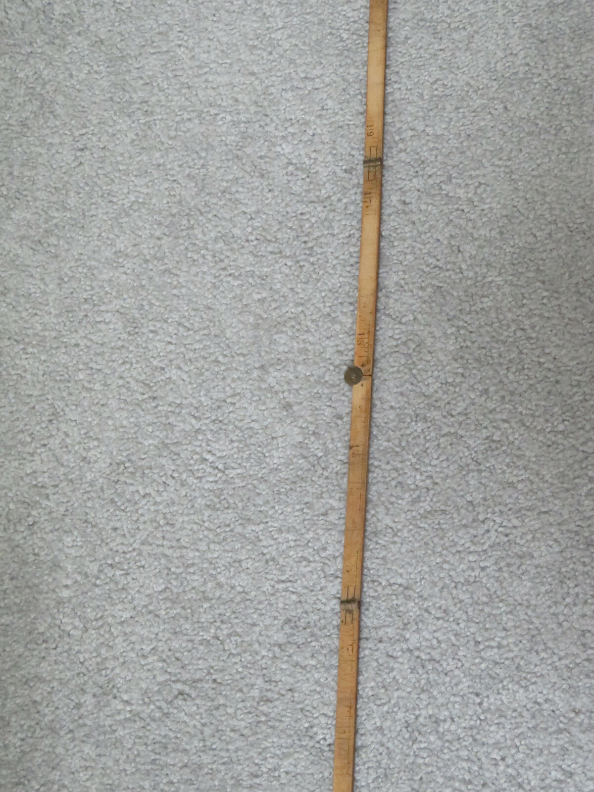 2 Rare 24in Cask Bottle Measuring Ruler, Folding Dip Stick, Wood & Brass