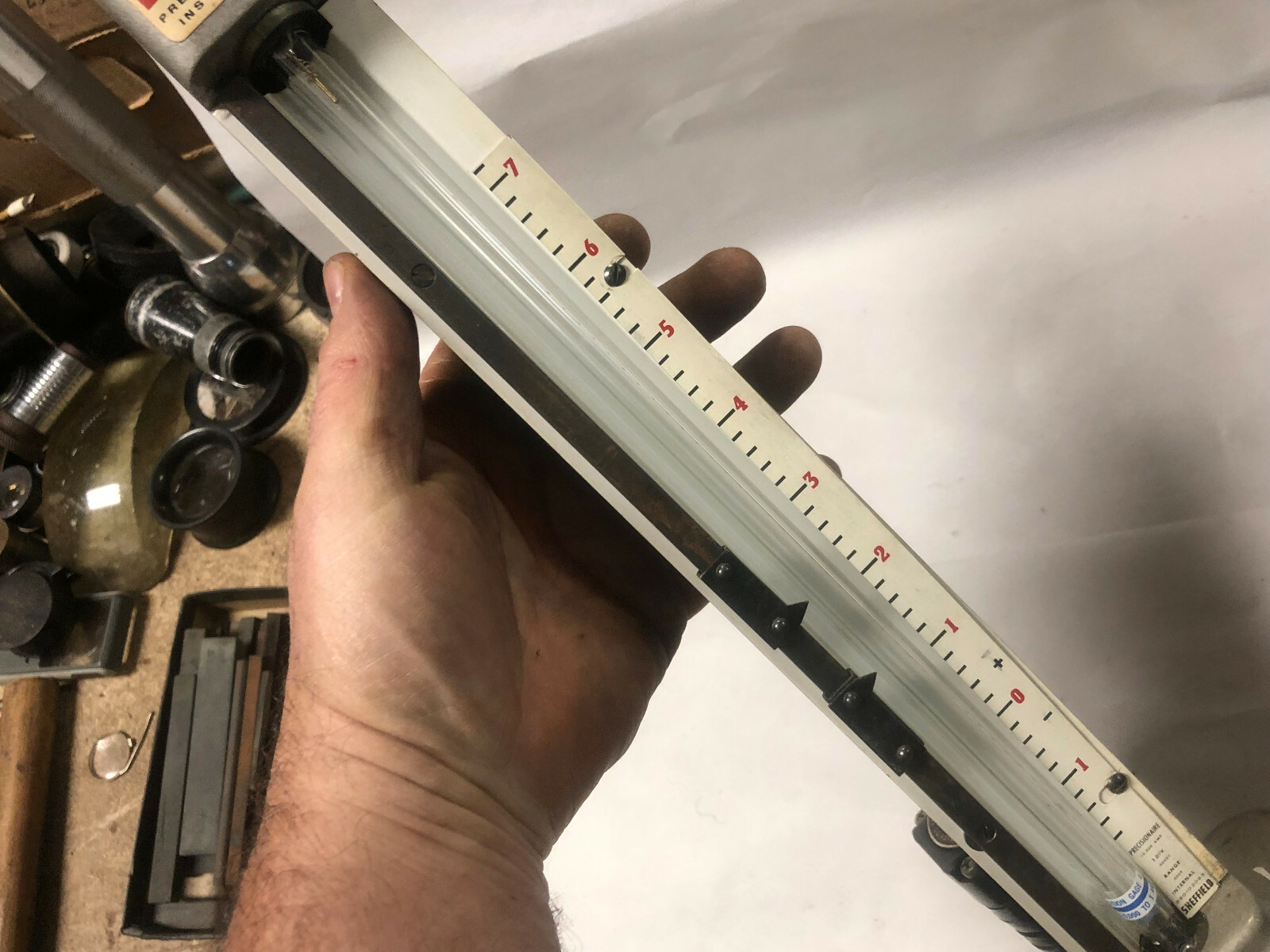 MACHINIST TOOLS LATHE MILL Sheffiled PrecisionAir Column Gage Gauge oFCe
