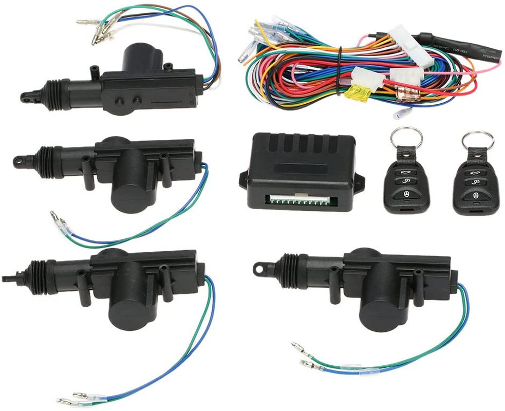 Cerradura de Puerta de Coche Universal 4Pcs Actuador Cierre Centralizado Puerta