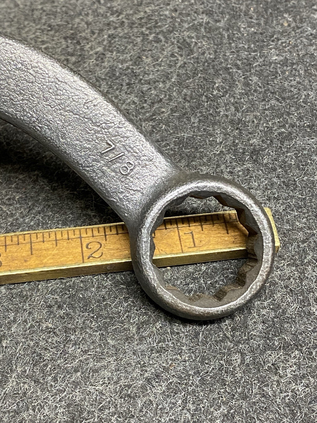 Vintage Fairmount Half Moon Obstruction Starter Manifold Wrench 3/4 X 7/8