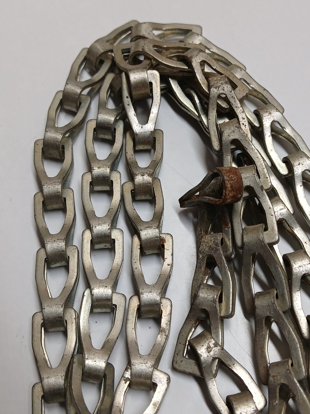 Vintage 38 Inches of Zinc Plate/Clear Chromate Sash Chain For Locks And More