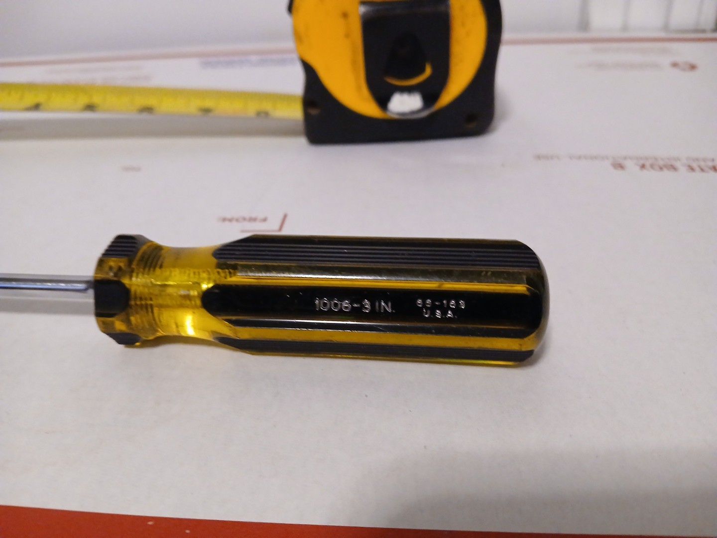 Vintage NOS Stanley 100 plus 3/16” tip x 3” screwdriver 1006-3in (66-163) USA D