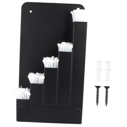 Cable Tie Organizer Holder with Screws, Metal Zip Tie Storage Container for