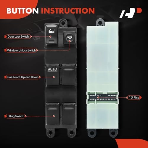 Master Power Window Switch for Infiniti QX4 1999 2000 Driver Side 254019V000