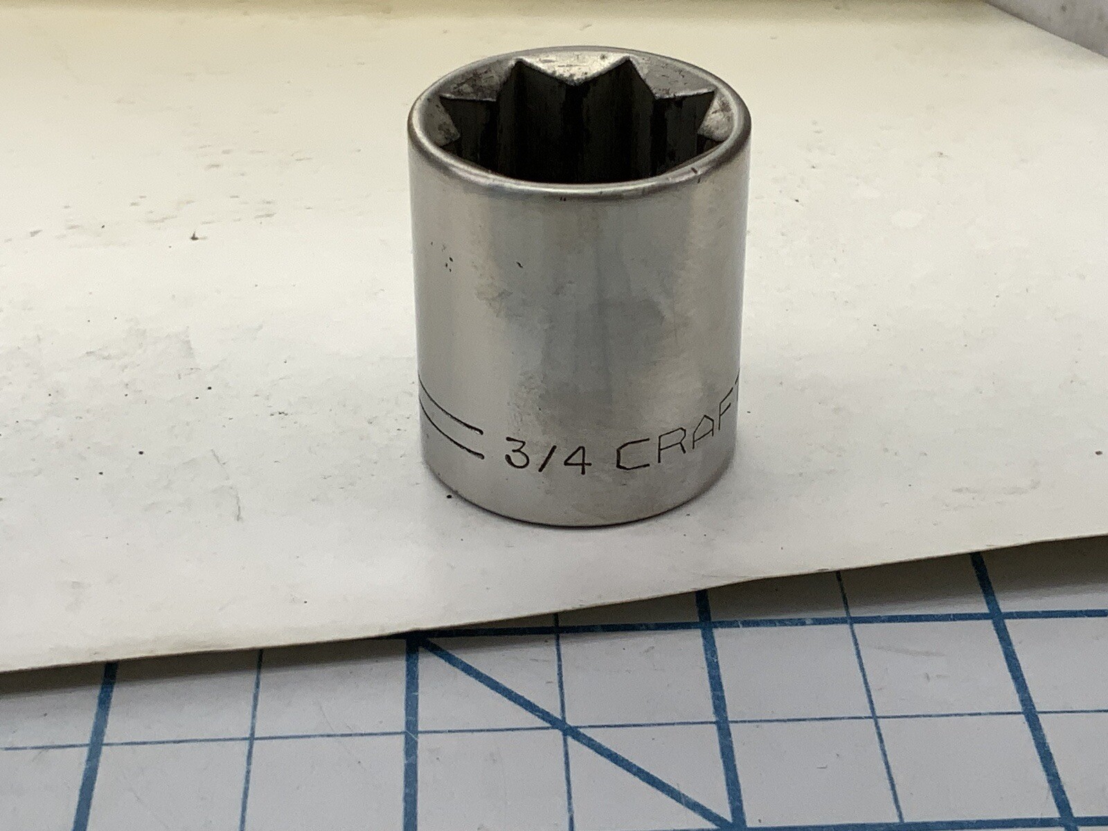 Craftsman =v= Series, 1/2 drive 8pt socket, size 3/4in., USA –