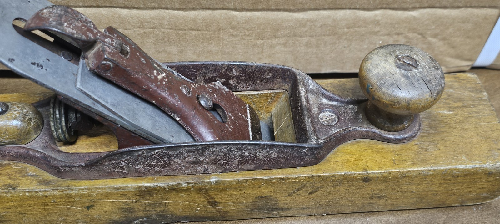 Ohio Tool Co No 26 Plane W/Rare Maroon Japanning Thistle Brand Auburn NY