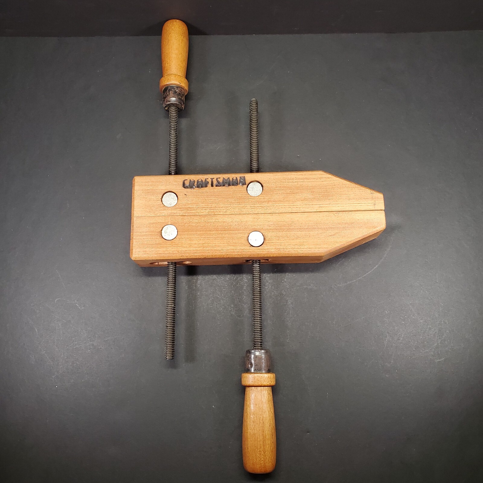 Craftsman Wooden 10 Inch Block Clamps Carpenter Woodworking 7″ Opened VGC