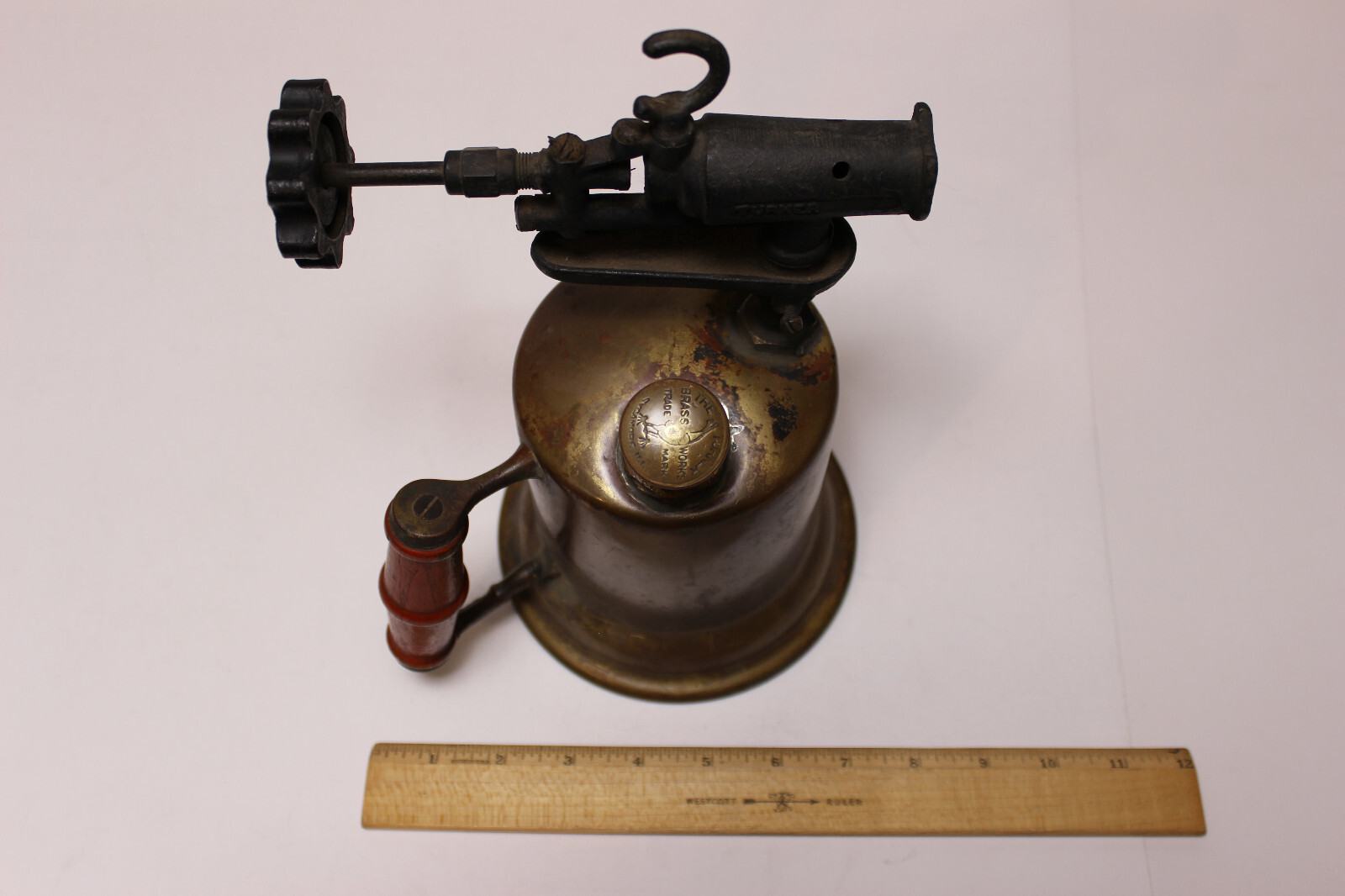 Vtg Turner Brass Works Blow Torch Sycamore ILL, Antique, Brass Body