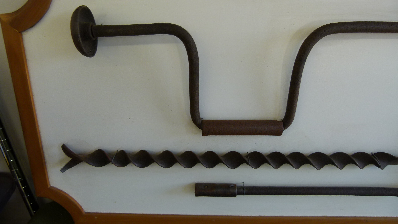 Vintage Unique Set of Brace Drill Bit Wall Mounted Home, Garage Decor