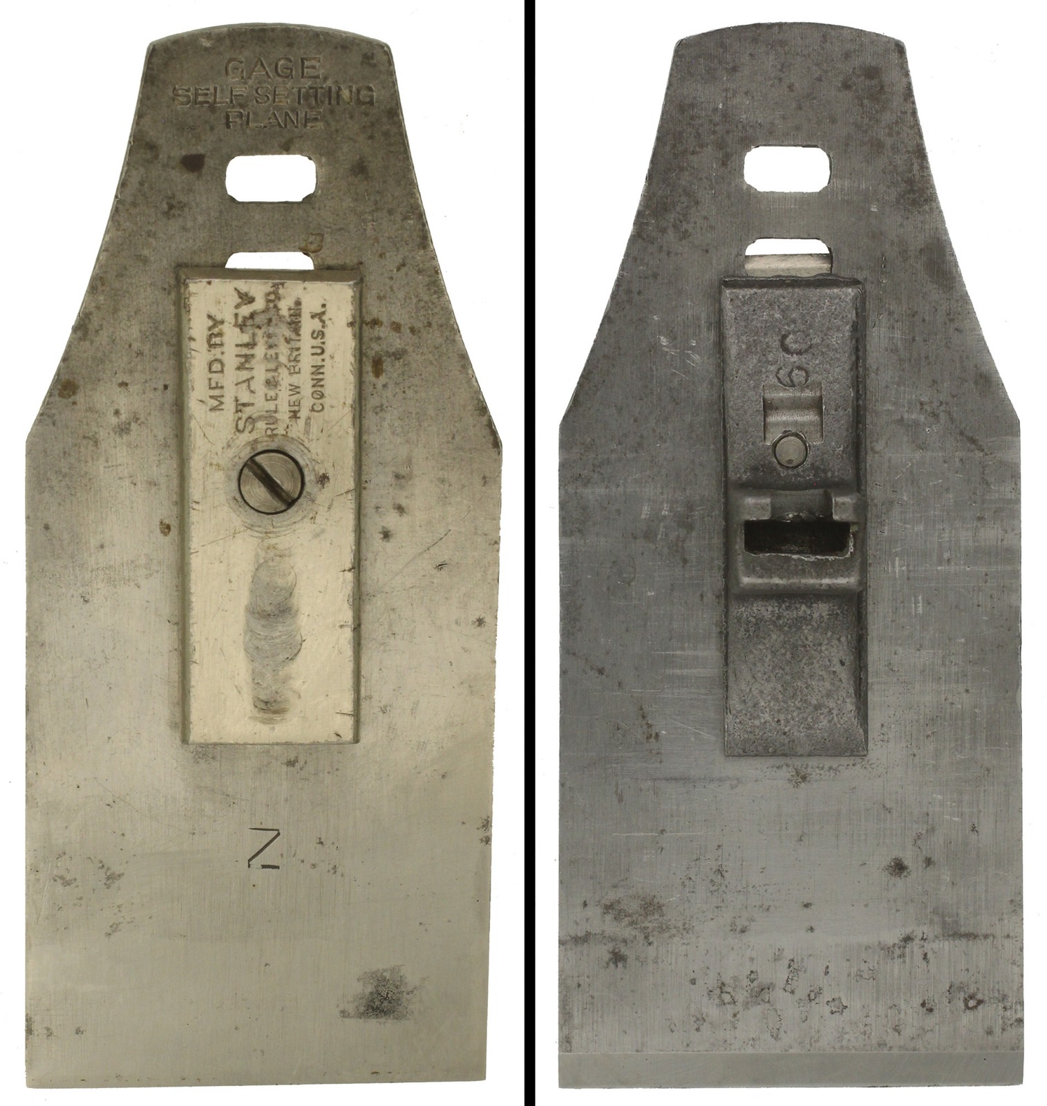 Orig. “Gage” 2″ Width Iron & Insert for Stanley G4 & G5 Planes – mjdtoolparts