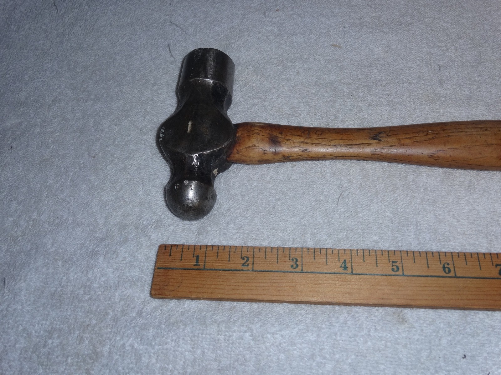 ANTIQUE ORIGINAL 14″ WOOD METAL BLACKSMITH HAMMER TOOL MALLET W.R. ALLEN GUN MFG