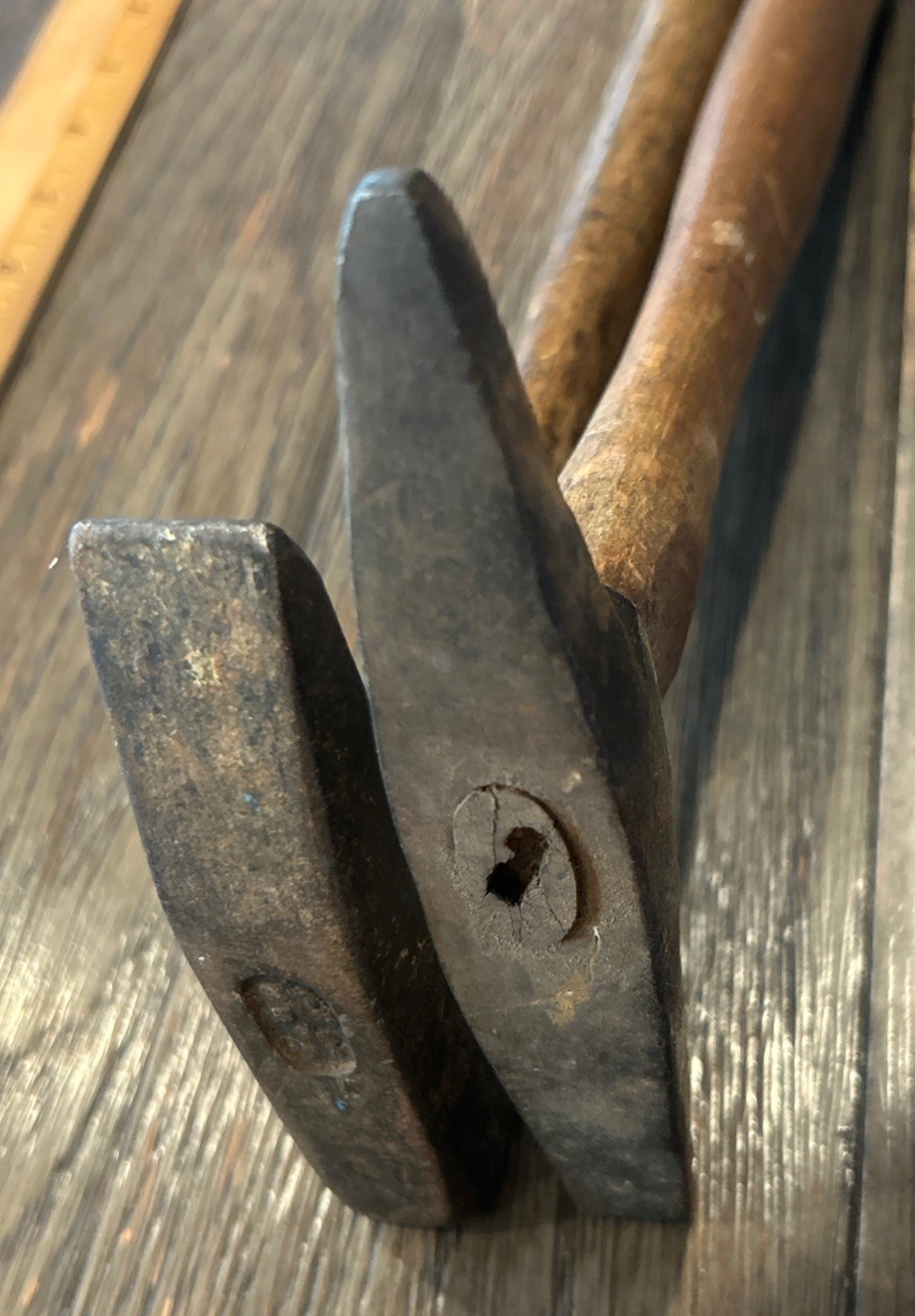 Vintage Lot of Two Machinist and Peen Hammers 1940’s to 1960’s