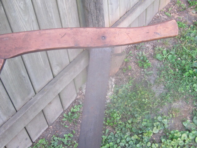Antique Vintage Trojan R.T. Co. Crosscut Saw Wood Buck Bow Saw Carved Primitive 
