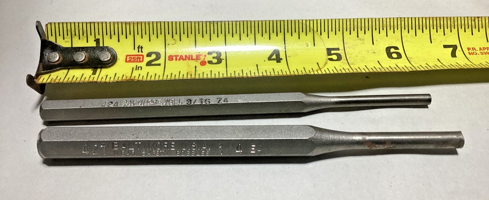Vintage Baltimore punches #427 1/4” #424 3/16”