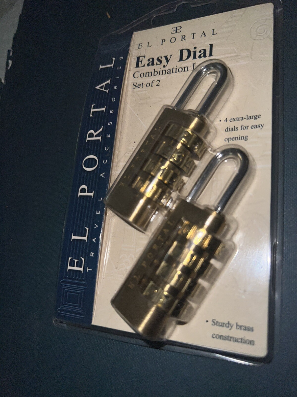 LOT OF 6 COMBINATION LOCKS NEW—4 EL PORTAL+ 1 PRESTO LOCK ADVERTISING + 1 MORE