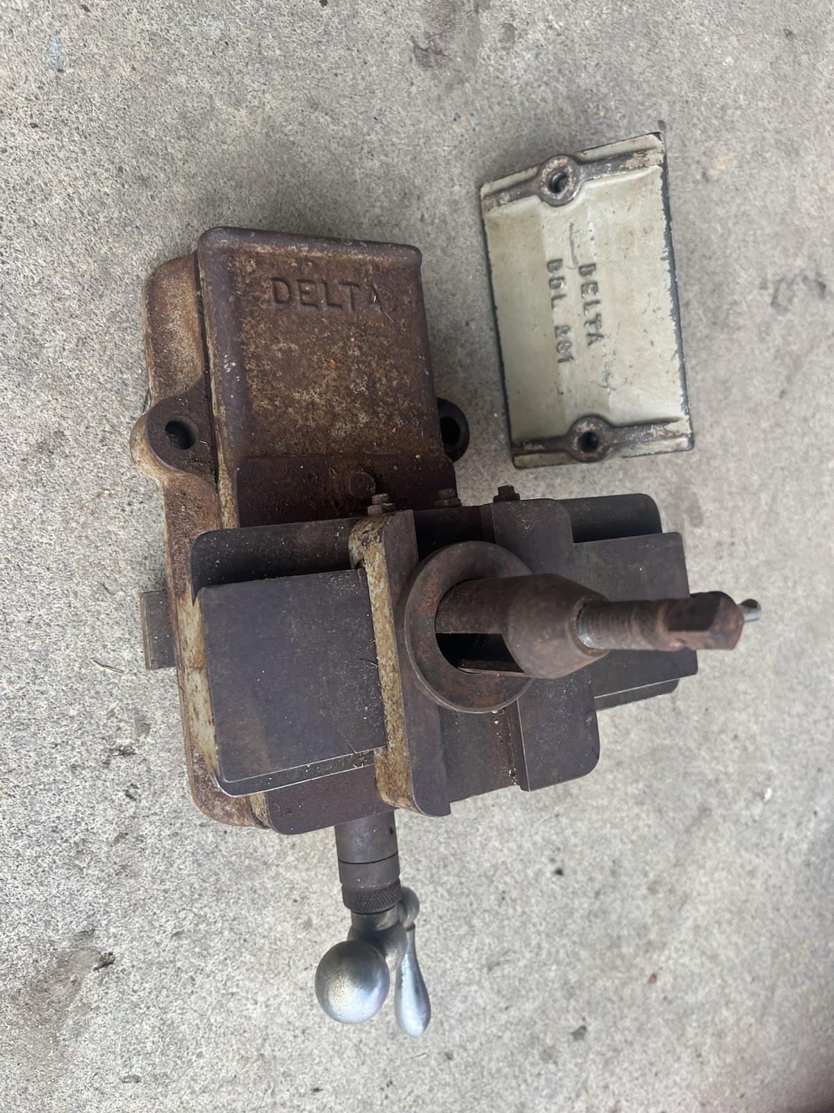 Vintage Delta Rockwell Cross Slide With Lantern Post For Lathe
