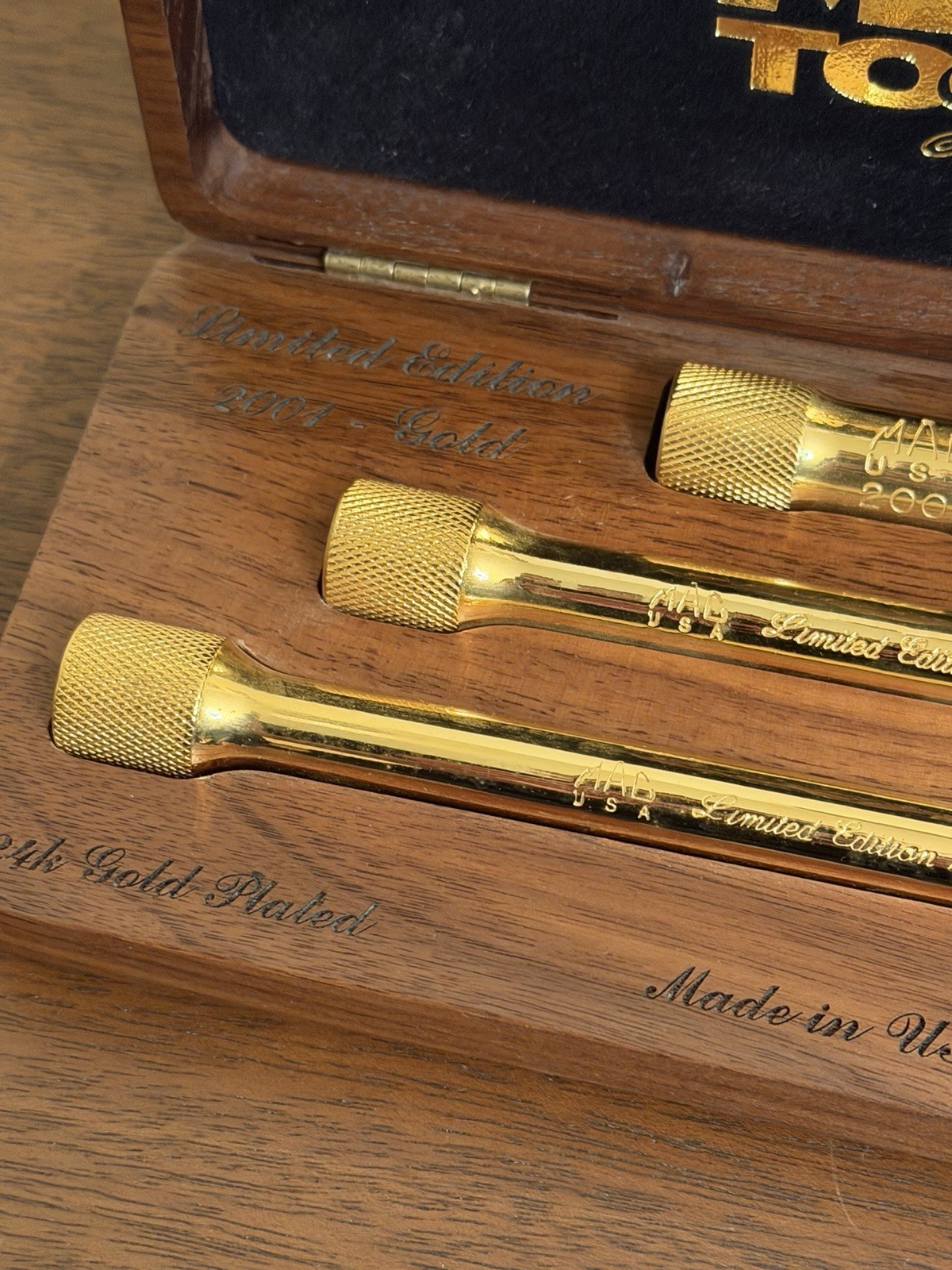 Mac Tools Limited Edition 2001 Gold Plated Extension Set Serial #5466