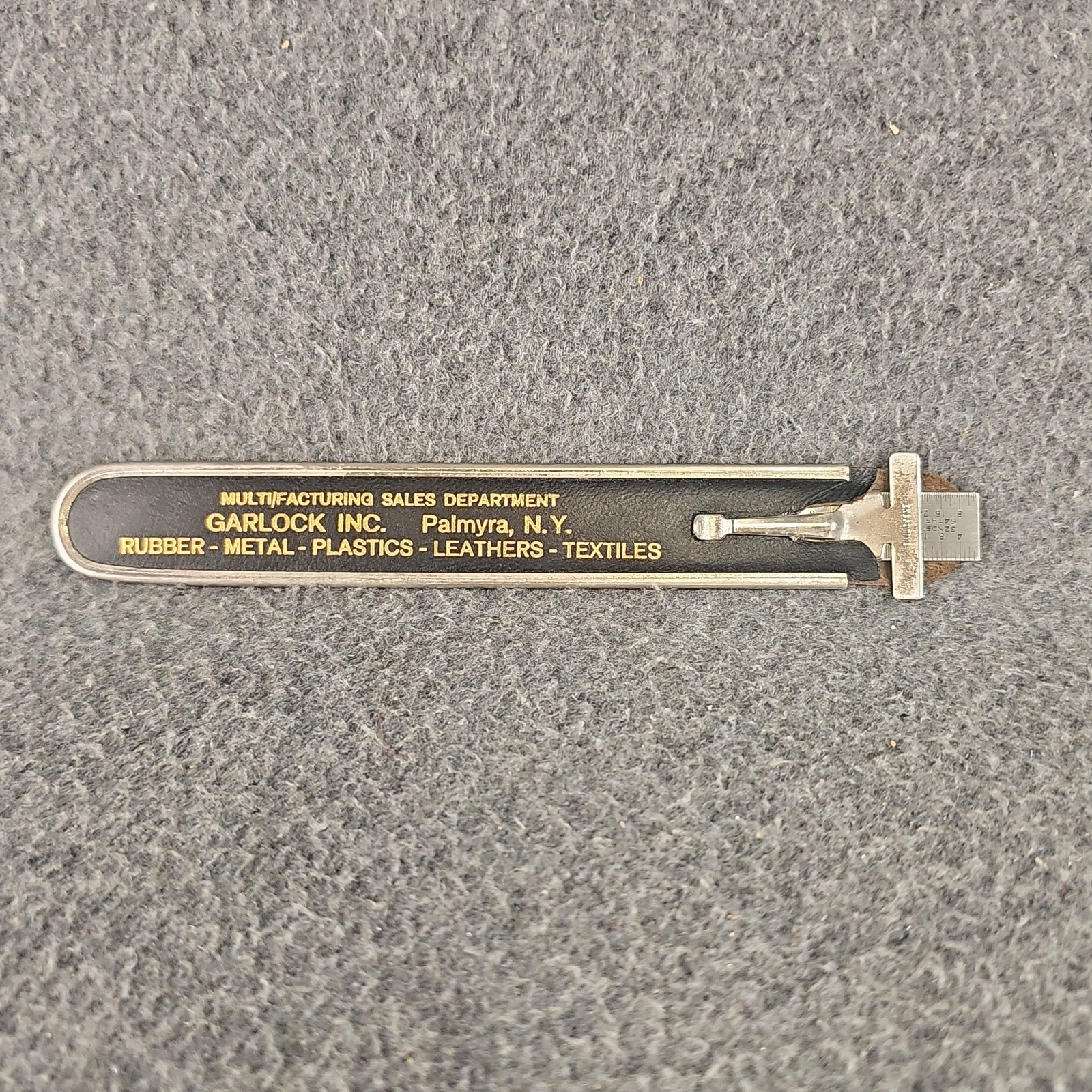 Vintage Garlock Inc Palmyra NY Machinist Slide Rule Gauge Advertising Pocket…