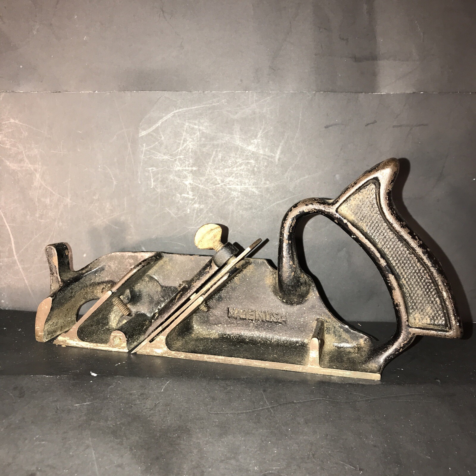 Antique Wood Carpenters Plane 10” U.S.A. #198 Works Great