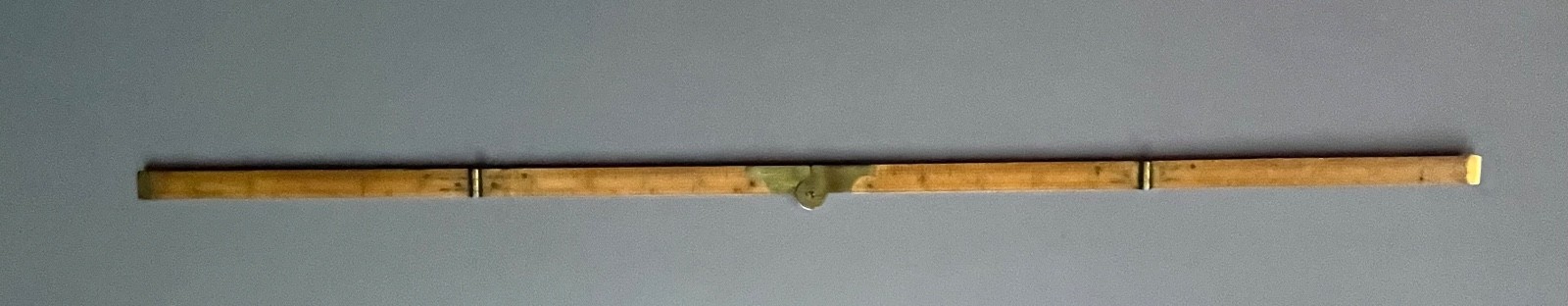 PRE 1901 STEVENS & CO NO. 50, FOLDING 24″ BOXWOOD/BRASS RULER