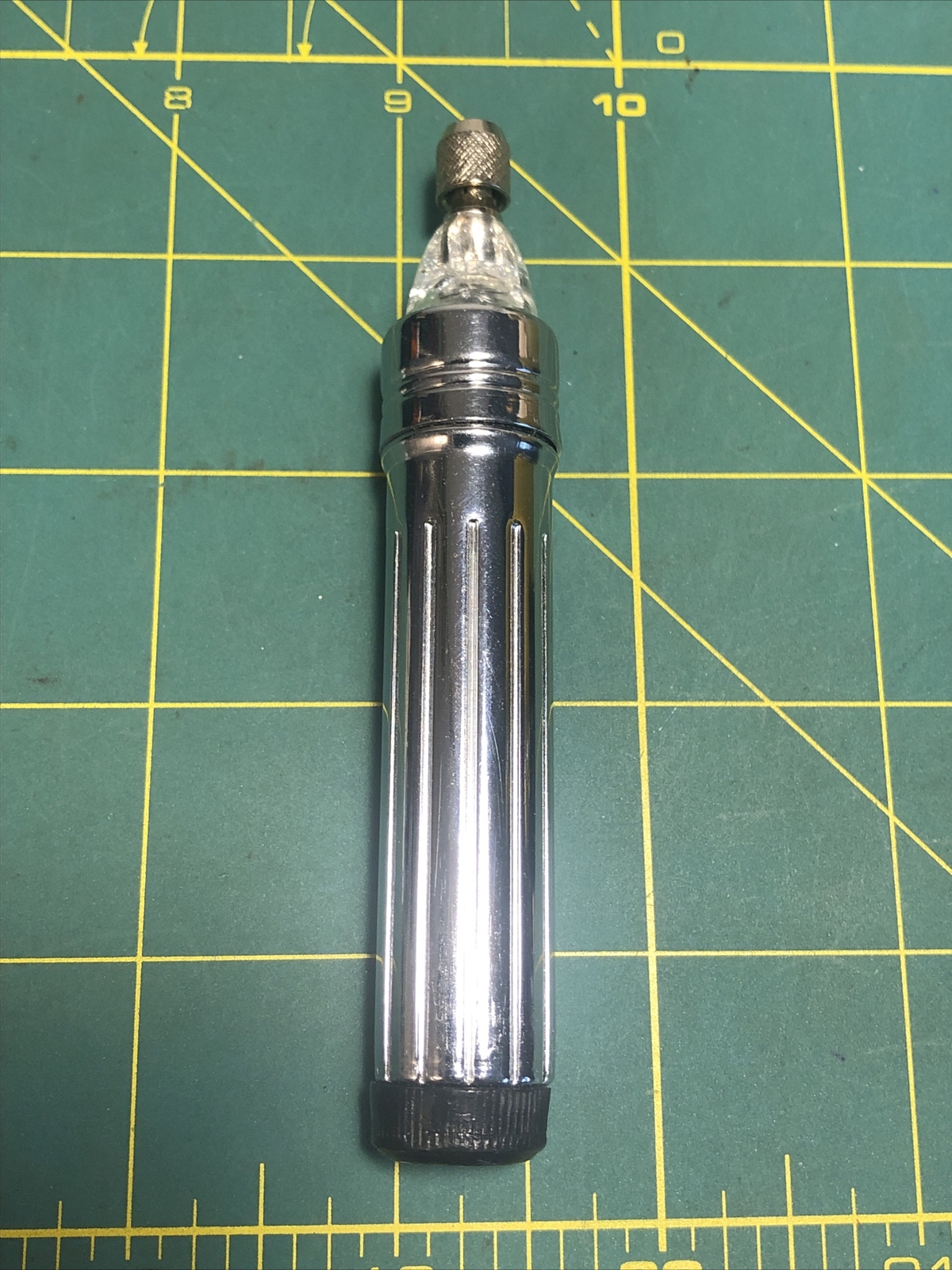 Aluminum Pocket Lighted Screwdriver Set 4 Bits & Case Sold As Collectible Only