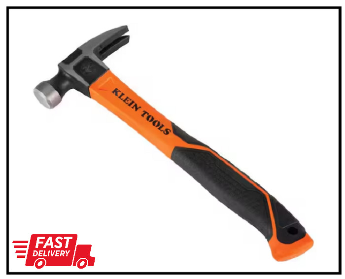 Klein Tools Straight-Claw Hammer 16-Ounce 13 Inch Maximum Shock Absorption New