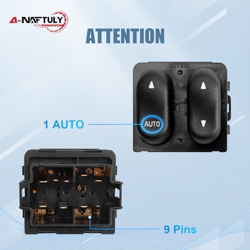 Master Power Window Switch 9 Pins Compatible with 1999-2002 Ford F150 F250