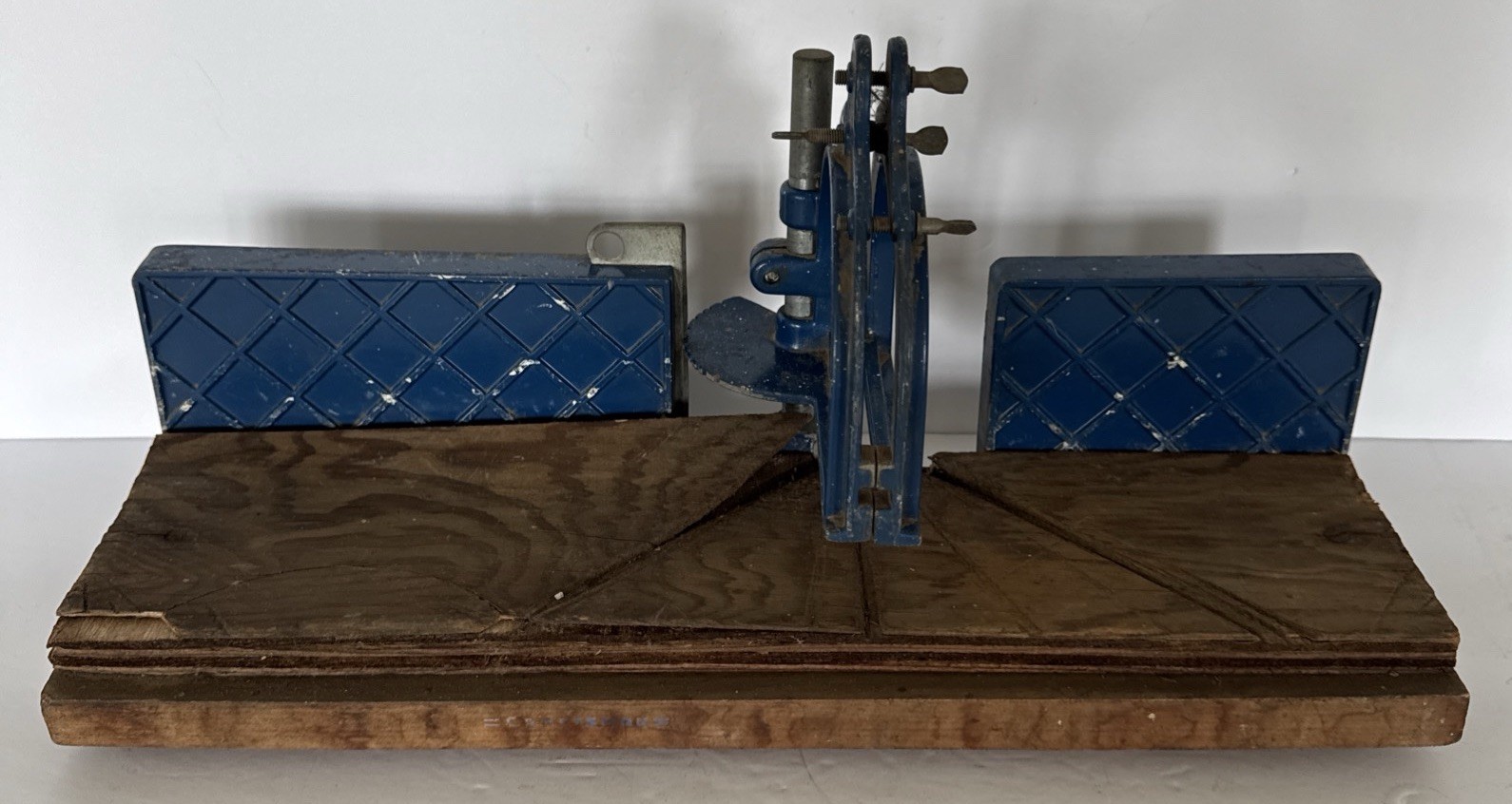 Craftsman Mitre Box Wood Cast Metal Blue No Saw 3634 Vintage Antique 18” Long
