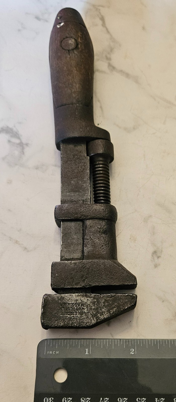 Antique 8” Adjustable Monkey Wrench – COES Wrench Co., Worcester, Mass.