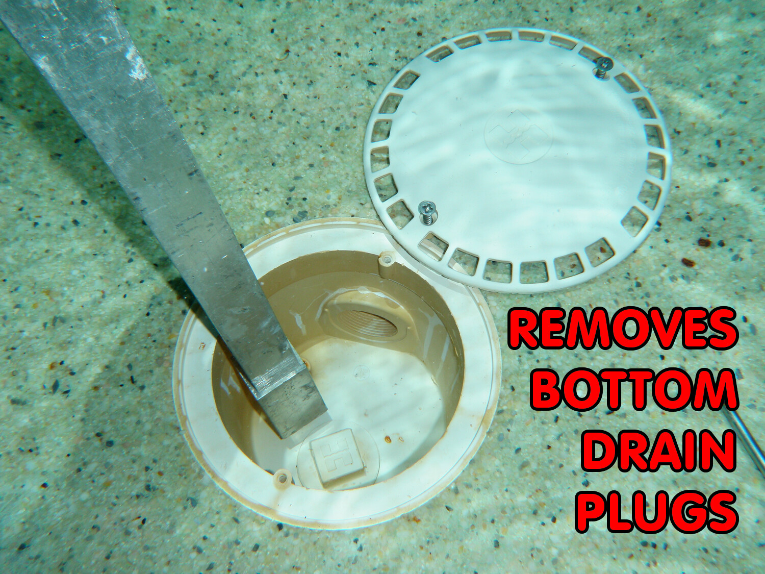 CLEAN OUT PLUG WRENCH 2″ skimmer and bottom drain sewer plug remover 21″
