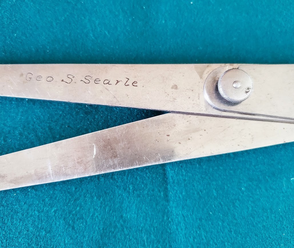 Vintage L.S. Starrett 10″ Lock-Joint Adjustable Inside/Outside Caliper USA 1895